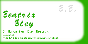 beatrix bley business card